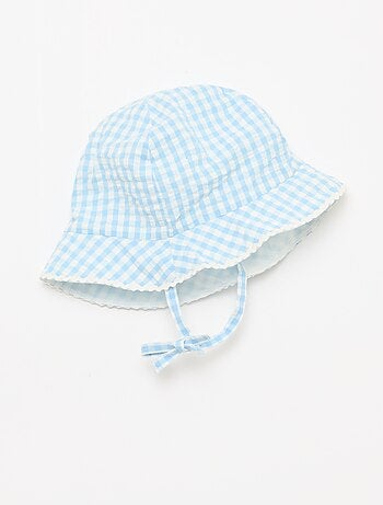 Completo tutina + cappellino a quadretti vichy - 2 pezzi