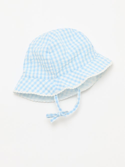Completo tutina + cappellino a quadretti vichy - 2 pezzi - Kiabi