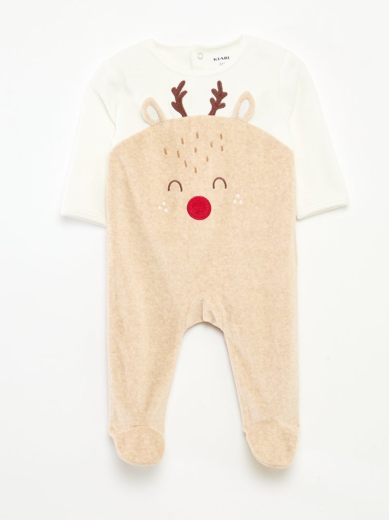 Completo tutina e berretto natalizio Beige - Kiabi