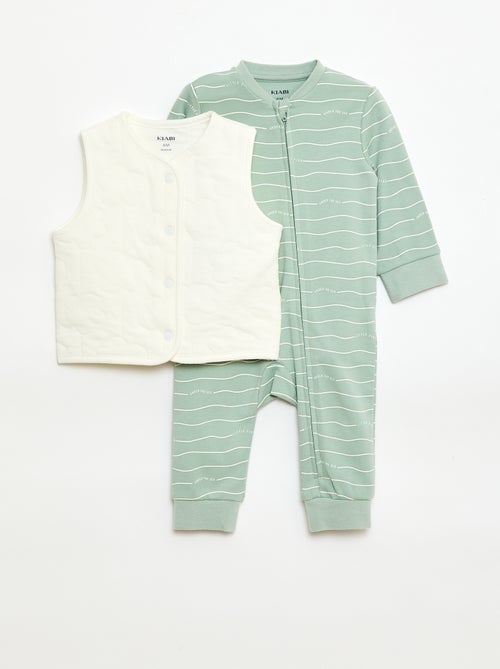 Completo tutina + gilet imbottito - Kiabi