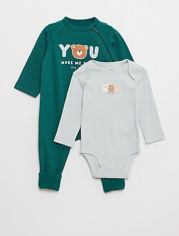 Completo tutina in felpa calda & body