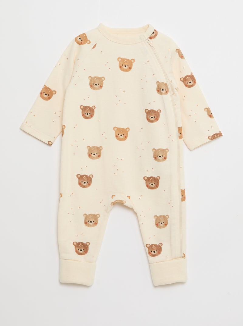 Completo tutina in felpa calda & body Bianco - Kiabi