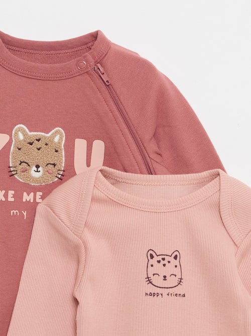 Completo tutina in felpa calda & body - Kiabi