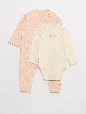 Completo tutina in felpa leggera e body
