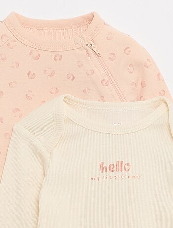 Completo tutina in felpa leggera e body
