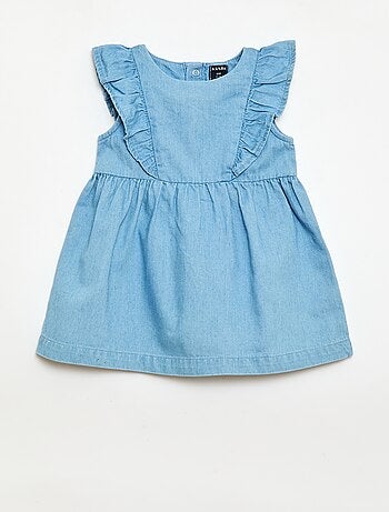 Completo vestito + culotte in denim - 2 pezzi