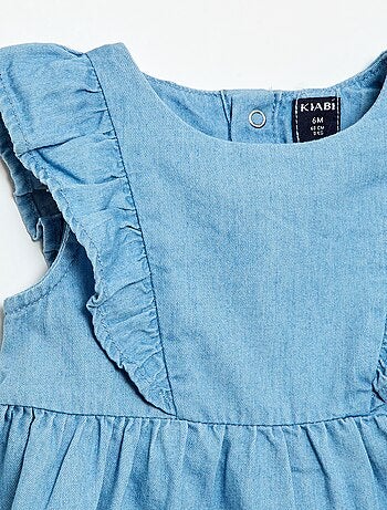 Completo vestito + culotte in denim - 2 pezzi