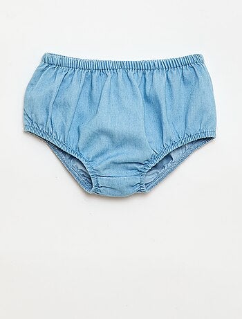 Completo vestito + culotte in denim - 2 pezzi