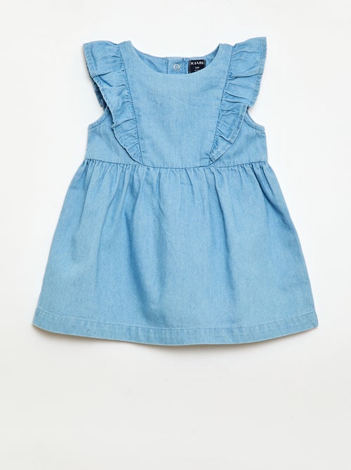 Completo vestito + culotte in denim - 2 pezzi - Kiabi