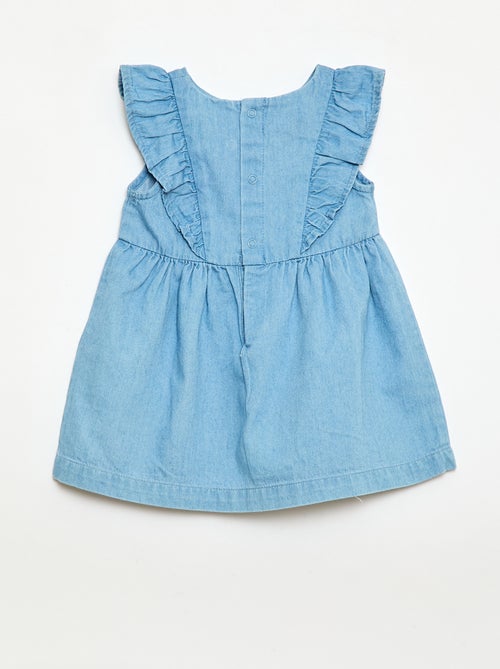 Completo vestito + culotte in denim - 2 pezzi - Kiabi