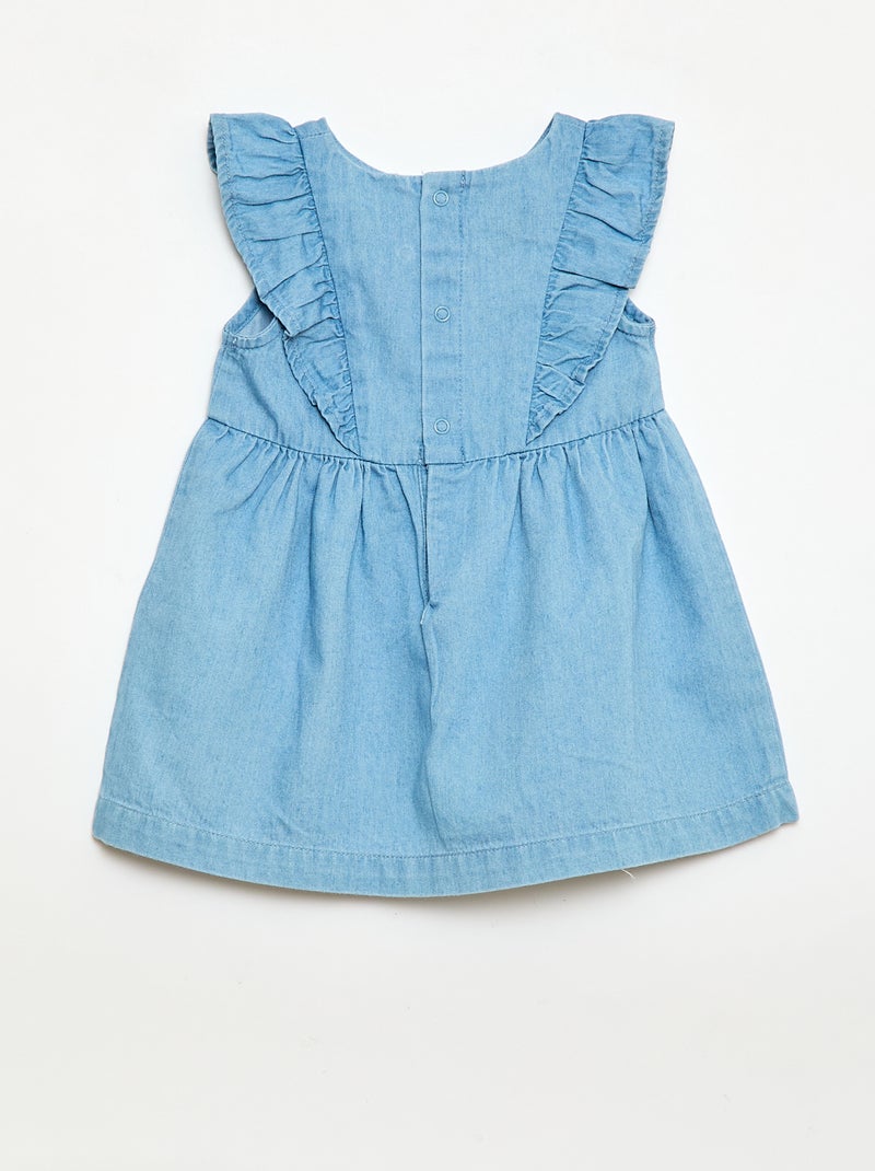 Completo vestito + culotte in denim - 2 pezzi Blu - Kiabi