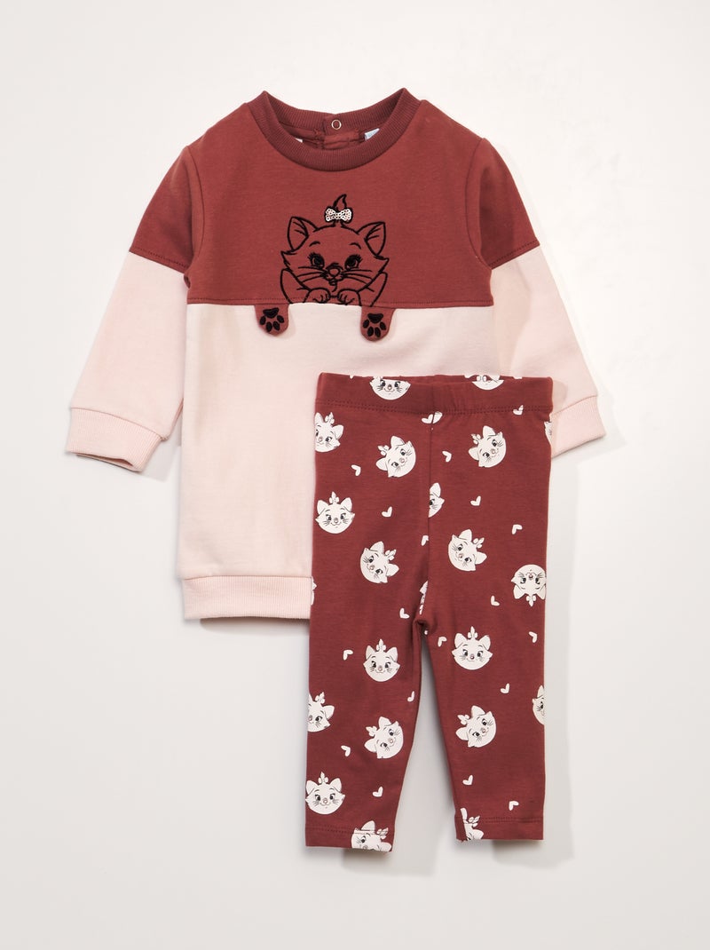 Completo vestito felpa + leggings - 2 pezzi ROSA - Kiabi