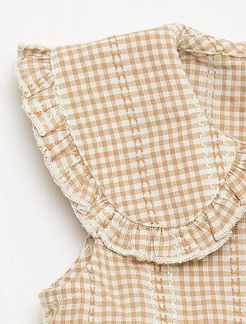 Completo vichy 2 pezzi blusa + pantaloni