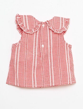 Completo vichy 2 pezzi blusa + pantaloni