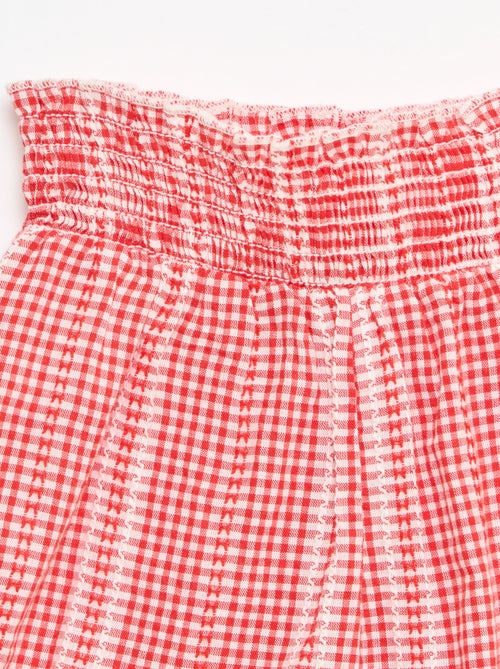 Completo vichy 2 pezzi blusa + pantaloni - Kiabi