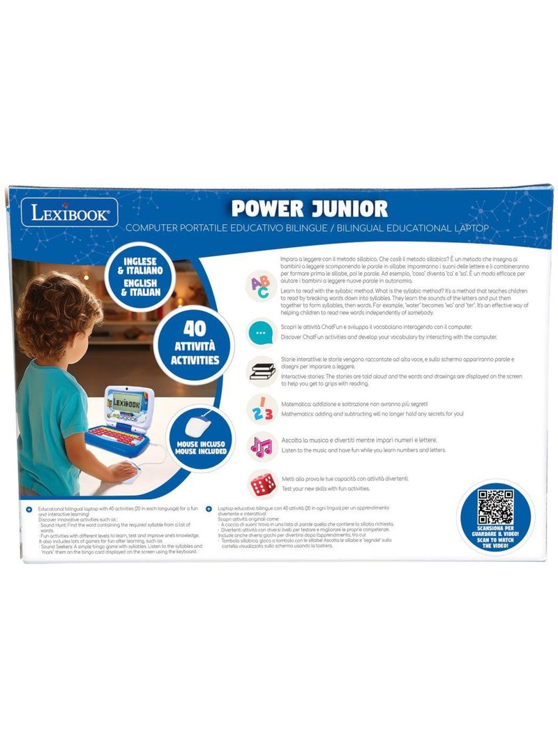 Computer educativo parlante bilingue con 40 attività (EN/IT) Blu - Kiabi