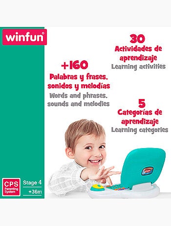 Computer portatile bilingue per bambini winfun