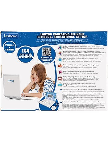 computer portatile educativo bilingue con 164 attività (EN/IT)