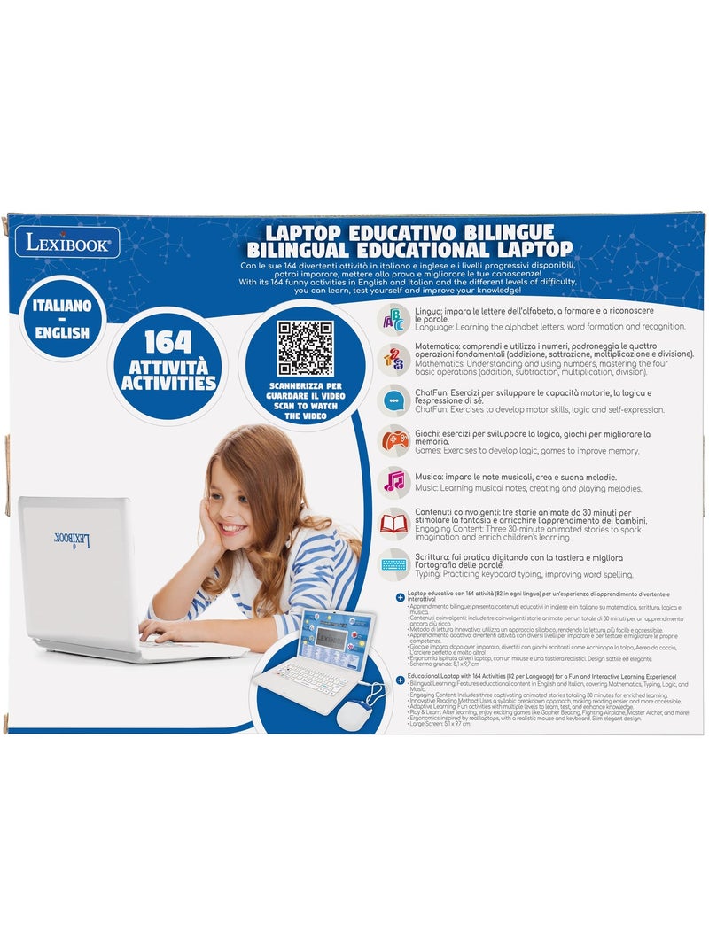 computer portatile educativo bilingue con 164 attività (EN/IT) Bianco - Kiabi