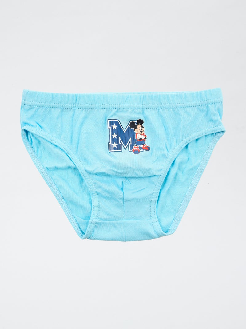 Con Mickey, anche l'intimo diventa straordinario. Scatola da 3 slip 'Disney' 'Mickey' in cotone Blu - Kiabi
