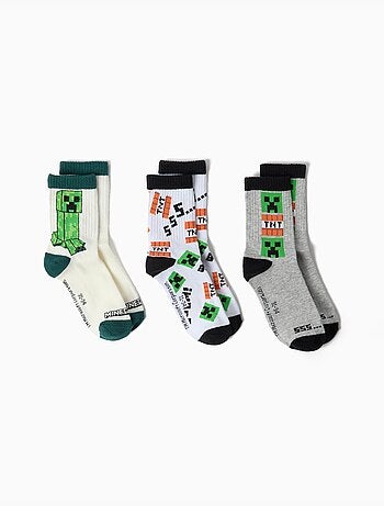 Confeziona 3 paia di calzini 'minecraft', mo fashion