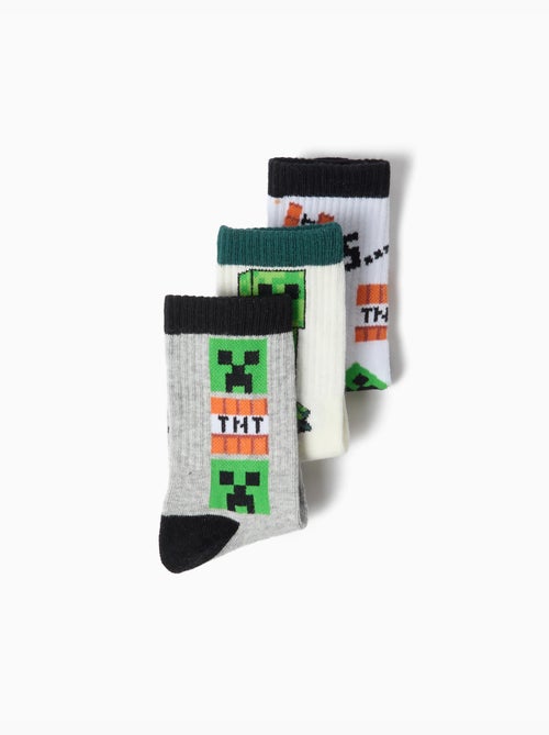 Confeziona 3 paia di calzini 'minecraft', mo fashion - Kiabi Confeziona 3 paia di calzini 'minecraft', mo fashion - Kiabi