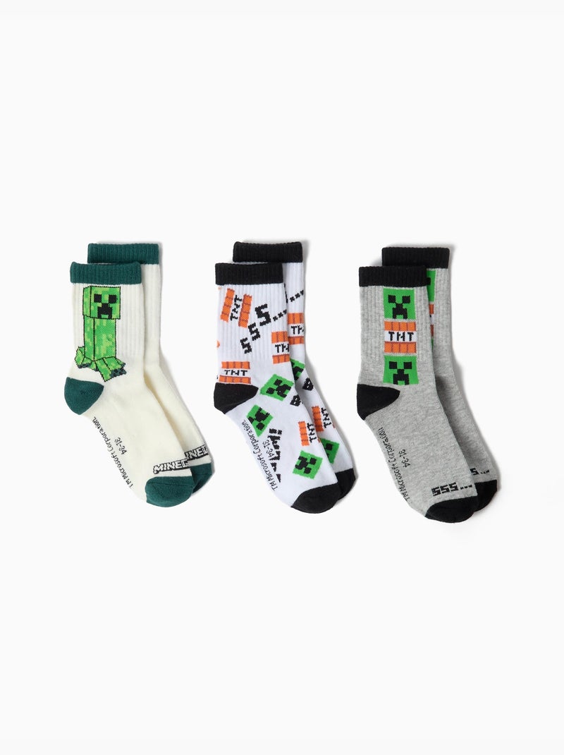 Confeziona 3 paia di calzini 'minecraft', mo fashion Multicolore - Kiabi