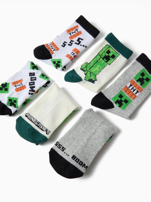 Confeziona 3 paia di calzini 'minecraft', mo fashion - Kiabi Confeziona 3 paia di calzini 'minecraft', mo fashion - Kiabi