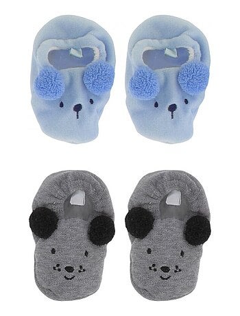 Confezione 2 Chaussons neonato