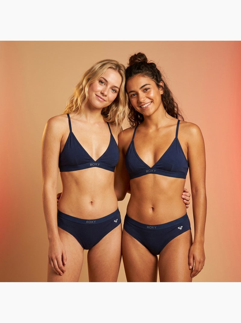 Confezione 2 Completi Bambina Reggiseno Sportivo Slip Cotone ROXY Blu marino - Kiabi