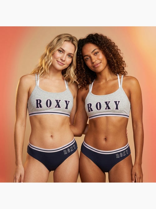 Confezione 2 Completi Bambina Reggiseno Sportivo Slip Cotone ROXY - Kiabi Confezione 2 Completi Bambina Reggiseno Sportivo Slip Cotone ROXY - Kiabi