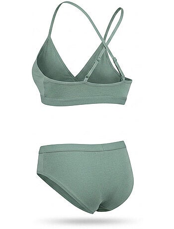 Confezione 2 Completi Bambina Reggiseno Sportivo Slip Cotone ROXY