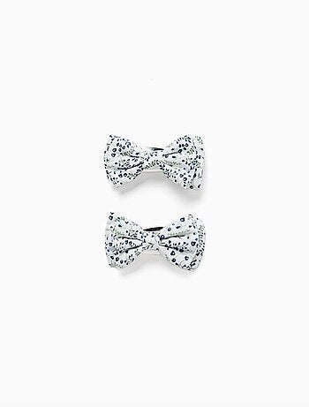 Confezione 2 fermagli per capelli con fiocchi floreali You&Me