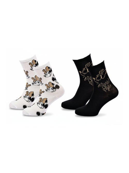 Confezione 2 Paia Calzini Donna DISNEY MINNIE - Kiabi Confezione 2 Paia Calzini Donna DISNEY MINNIE - Kiabi