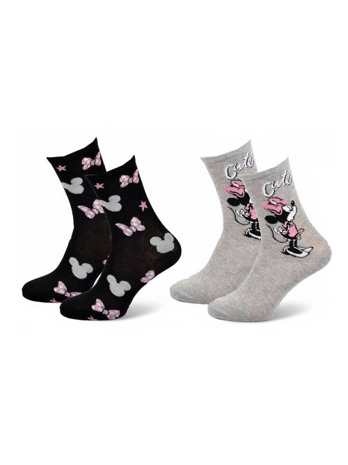 Confezione 2 Paia Calzini Donna DISNEY MINNIE - Kiabi Confezione 2 Paia Calzini Donna DISNEY MINNIE - Kiabi