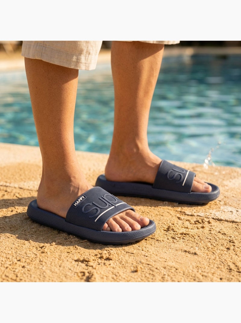 Confezione 2 Paia Ciabatte Adulto EVA Microforata OZABI Blu marino - Kiabi