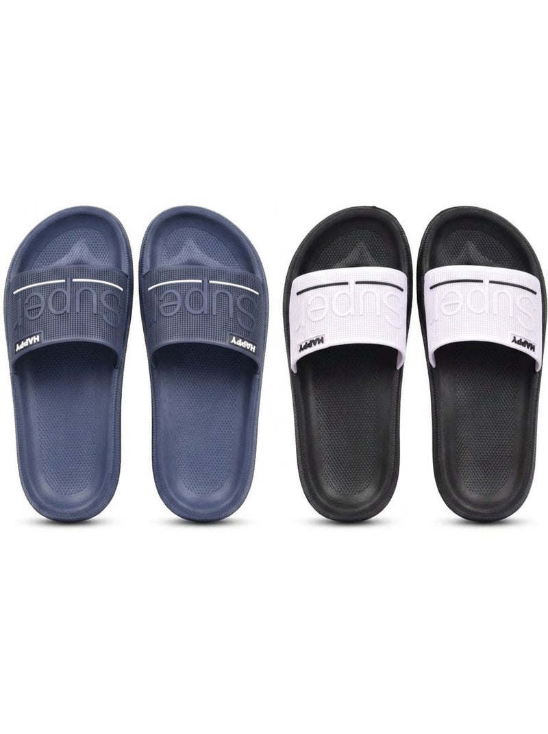 Confezione 2 Paia Ciabatte Adulto EVA Microforata OZABI Blu marino - Kiabi