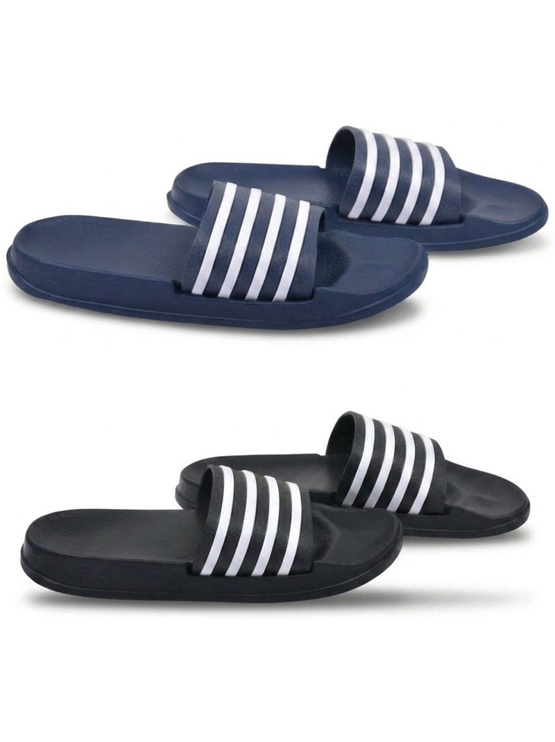 Confezione 2 Paia Ciabatte Bambino EVA Antiscivolo OZABI Blu marino - Kiabi