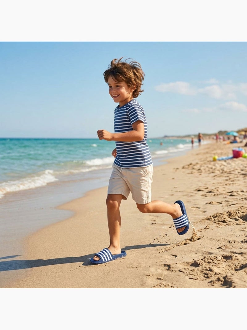 Confezione 2 Paia Ciabatte Bambino EVA Antiscivolo OZABI Blu marino - Kiabi