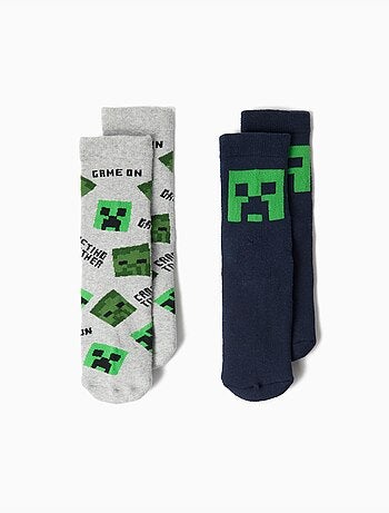 Confezione 2 paia di calzini 'minecraft', mo fashion