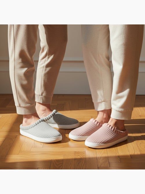 Confezione 2 Paia Mule Donna Maglia Costolata Paillettes Pelliccia Sintetica - Kiabi Confezione 2 Paia Mule Donna Maglia Costolata Paillettes Pelliccia Sintetica - Kiabi