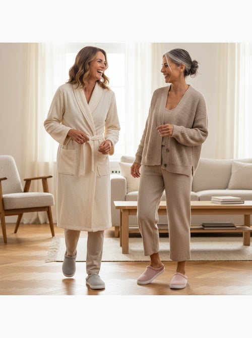 Confezione 2 Paia Mule Donna Maglia Costolata Paillettes Pelliccia Sintetica - Kiabi Confezione 2 Paia Mule Donna Maglia Costolata Paillettes Pelliccia Sintetica - Kiabi