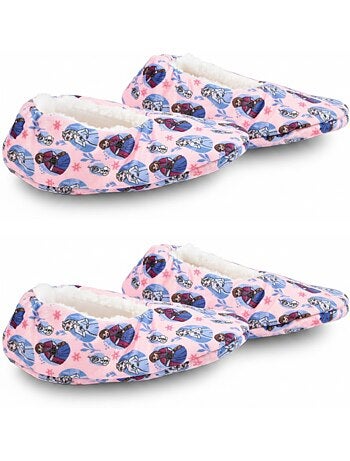 Confezione 2 paia Pantofole Bambina Disney Antiscivolo Imbottite