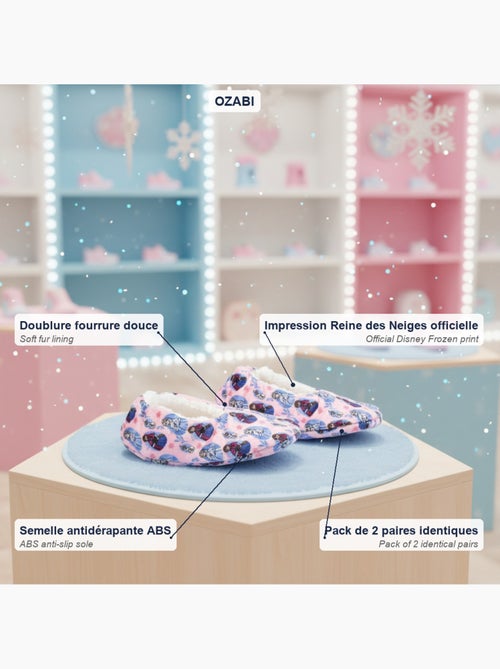 Confezione 2 paia Pantofole Bambina Disney Antiscivolo Imbottite - Kiabi Confezione 2 paia Pantofole Bambina Disney Antiscivolo Imbottite - Kiabi