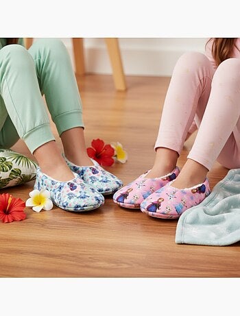 Confezione 2 paia Pantofole Bambina Disney Antiscivolo Imbottite