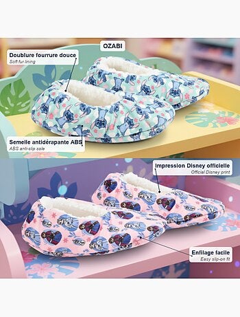 Confezione 2 paia Pantofole Bambina Disney Antiscivolo Imbottite