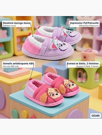 Confezione 2 Paia Pantofole Bambino Paw Patrol Antiscivolo OZABI