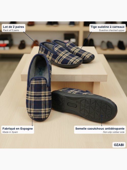 Confezione 2 paia pantofole charentaise uomo ozabi fabbrica spagna - Kiabi