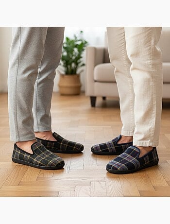 Confezione 2 paia pantofole charentaise uomo ozabi fabbrica spagna