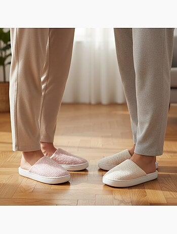 Confezione 2 Paia Pantofole Donna Suola Nuage Fodera Spugna OZABI
